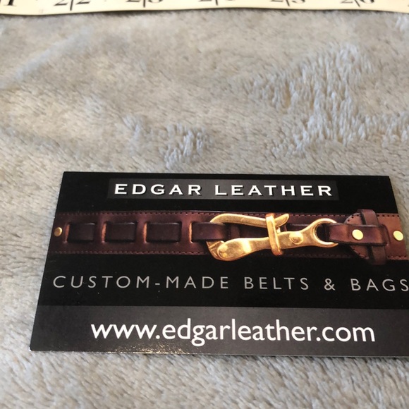 Black Leather Belt Men’s Size 36 - Picture 5 of 5